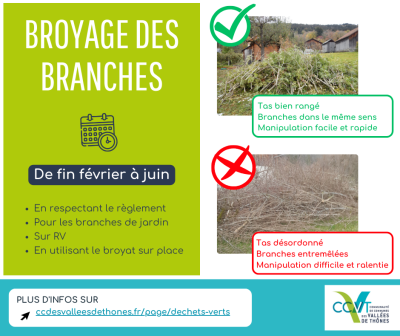 C.C.V.T : reprise de la campagne gratuite de broyage de végétaux à domicile de février à juin 2025.